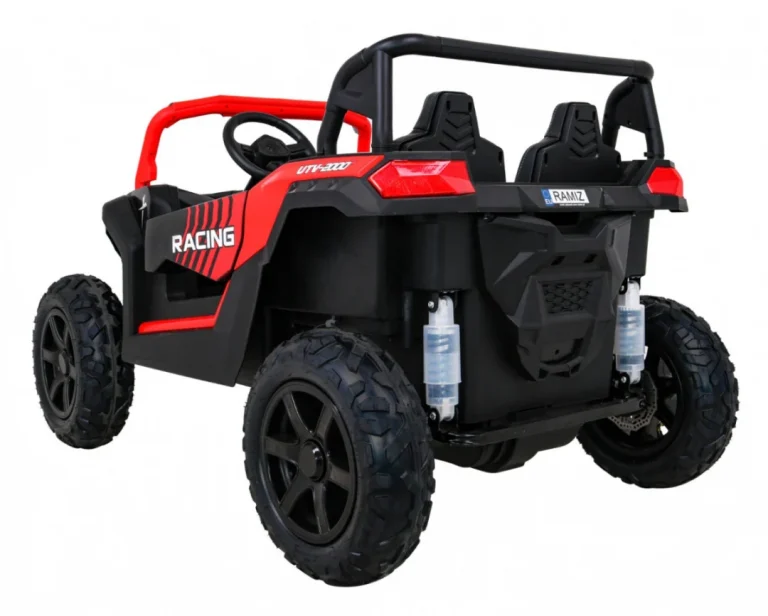 Snažan Trkaći Atv Buggy Za 2 Djece Crveni + Motor Bez četkica + Gume Na Napuhavanje + Audio, Crvena Buggy Na Akumulator 5