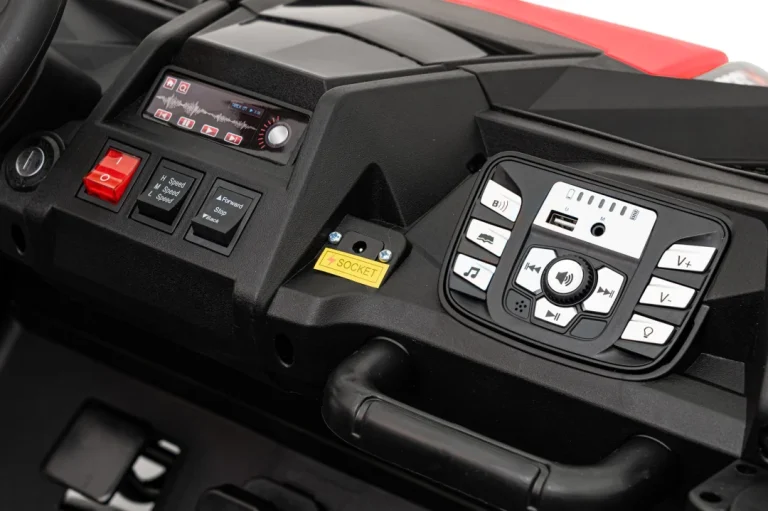 Snažan Trkaći Atv Buggy Za 2 Djece Crveni + Motor Bez četkica + Gume Na Napuhavanje + Audio, Crvena Buggy Na Akumulator 9