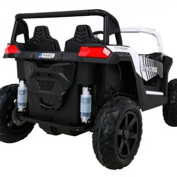 Snažan Trkaći Atv Buggy Za 2 Djece Bijeli + Motor Bez četkica + Kotači Na Napuhavanje, Bijela Buggy Na Akumulator 10