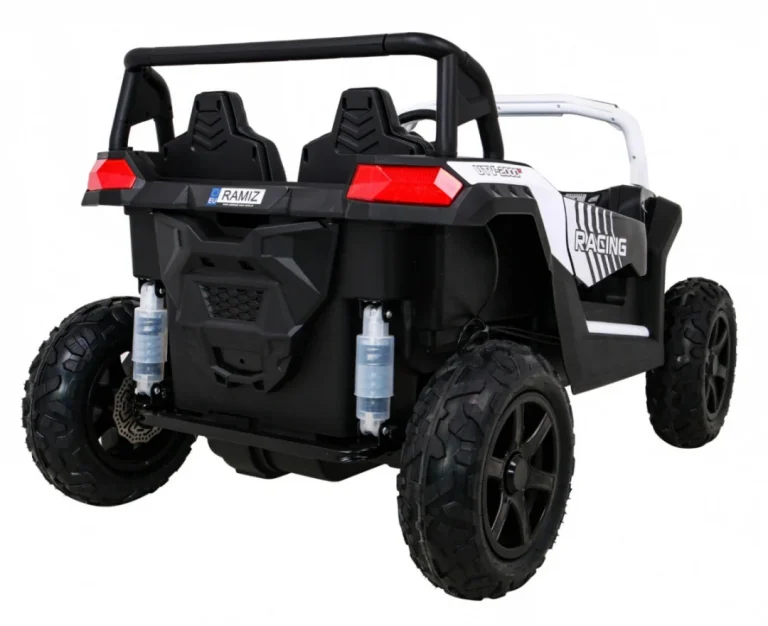 Snažan Trkaći Atv Buggy Za 2 Djece Bijeli + Motor Bez četkica + Kotači Na Napuhavanje, Bijela Buggy Na Akumulator 10