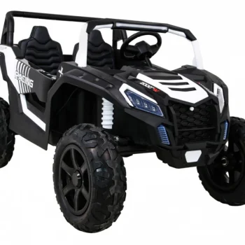 Snažan Trkaći Atv Buggy Za 2 Djece Bijeli + Motor Bez četkica + Kotači Na Napuhavanje, Bijela Buggy Na Akumulator 11