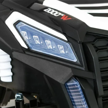 Snažan Trkaći Atv Buggy Za 2 Djece Bijeli + Motor Bez četkica + Kotači Na Napuhavanje, Bijela Buggy Na Akumulator 14