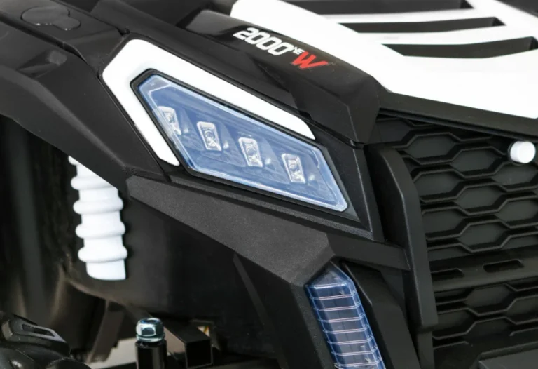 Snažan Trkaći Atv Buggy Za 2 Djece Bijeli + Motor Bez četkica + Kotači Na Napuhavanje, Bijela Buggy Na Akumulator 14