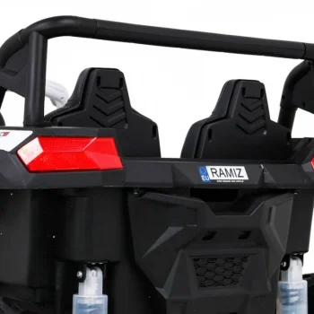 Snažan Trkaći Atv Buggy Za 2 Djece Bijeli + Motor Bez četkica + Kotači Na Napuhavanje, Bijela Buggy Na Akumulator 15
