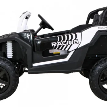 Snažan Trkaći Atv Buggy Za 2 Djece Bijeli + Motor Bez četkica + Kotači Na Napuhavanje, Bijela Buggy Na Akumulator 4