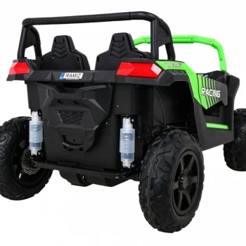 Snažan Trkaći Atv Buggy Za 2 Djece Zeleni + Motor Bez četkica + Gume Na Napuhavanje + Audio, Zelena Buggy Na Akumulator 11