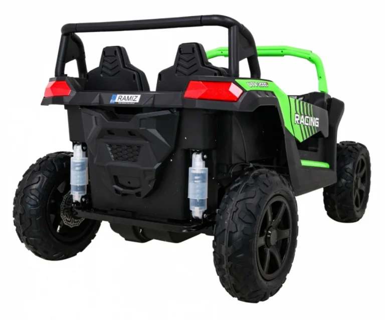 Snažan Trkaći Atv Buggy Za 2 Djece Zeleni + Motor Bez četkica + Gume Na Napuhavanje + Audio, Zelena Buggy Na Akumulator 11