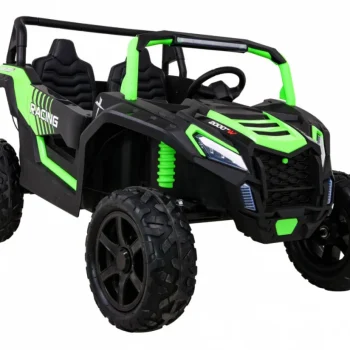 Snažan Trkaći Atv Buggy Za 2 Djece Zeleni + Motor Bez četkica + Gume Na Napuhavanje + Audio, Zelena Buggy Na Akumulator 12