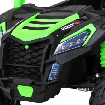 Snažan Trkaći Atv Buggy Za 2 Djece Zeleni + Motor Bez četkica + Gume Na Napuhavanje + Audio, Zelena Buggy Na Akumulator 14