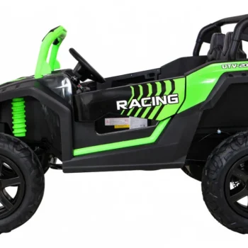 Snažan Trkaći Atv Buggy Za 2 Djece Zeleni + Motor Bez četkica + Gume Na Napuhavanje + Audio, Zelena Buggy Na Akumulator 4