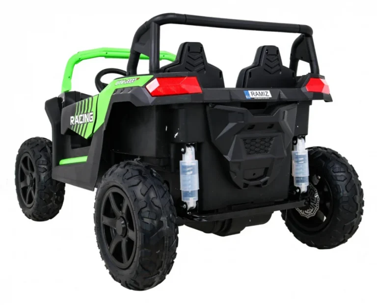 Snažan Trkaći Atv Buggy Za 2 Djece Zeleni + Motor Bez četkica + Gume Na Napuhavanje + Audio, Zelena Buggy Na Akumulator 5