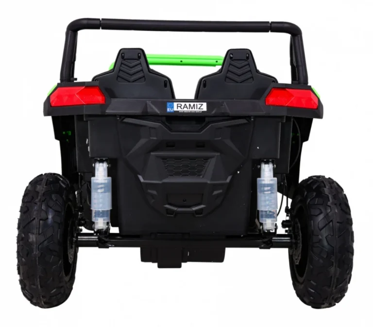 Snažan Trkaći Atv Buggy Za 2 Djece Zeleni + Motor Bez četkica + Gume Na Napuhavanje + Audio, Zelena Buggy Na Akumulator 6