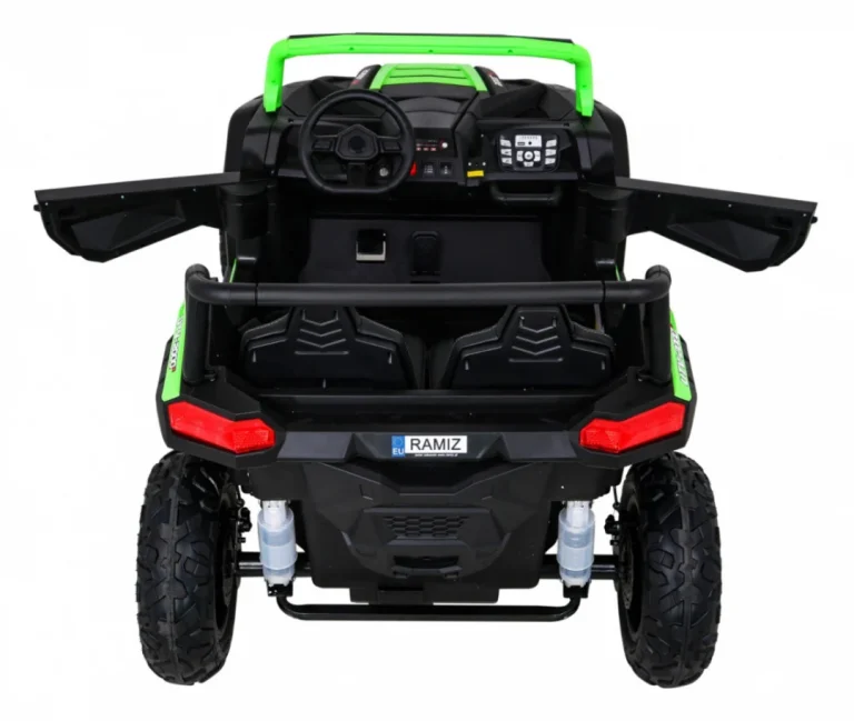 Snažan Trkaći Atv Buggy Za 2 Djece Zeleni + Motor Bez četkica + Gume Na Napuhavanje + Audio, Zelena Buggy Na Akumulator 7
