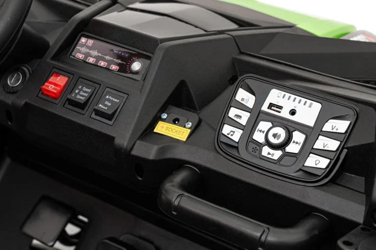 Snažan Trkaći Atv Buggy Za 2 Djece Zeleni + Motor Bez četkica + Gume Na Napuhavanje + Audio, Zelena Buggy Na Akumulator 8