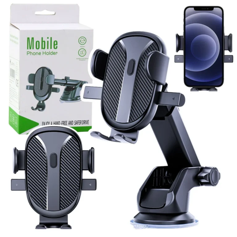 Snažni Držač Za Telefon Vakuum + Ventilacija Crni 1
