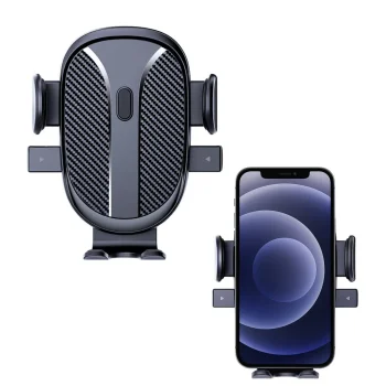 Snažni Držač Za Telefon Vakuum + Ventilacija Crni 4