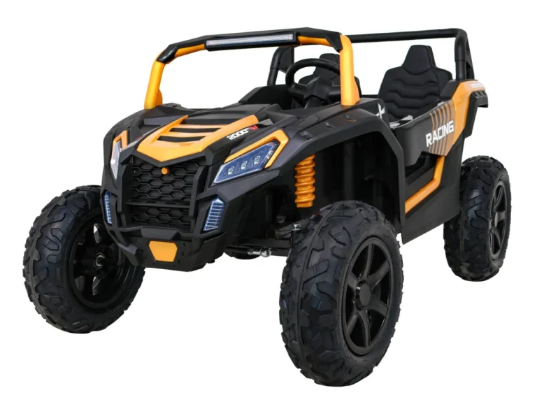 Snažni Trkaći Atv Buggy Za 2 Djece Zlatni + Motor Bez četkica + Gume Na Napuhavanje + Audio Led Buggy Na Akumulator 1