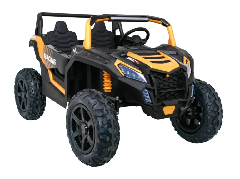 Snažni Trkaći Atv Buggy Za 2 Djece Zlatni + Motor Bez četkica + Gume Na Napuhavanje + Audio Led Buggy Na Akumulator 12