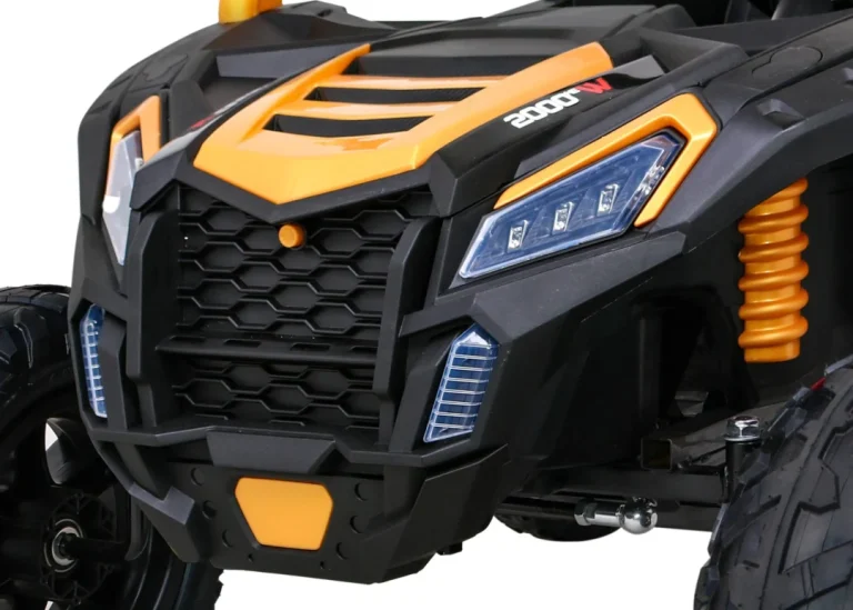 Snažni Trkaći Atv Buggy Za 2 Djece Zlatni + Motor Bez četkica + Gume Na Napuhavanje + Audio Led Buggy Na Akumulator 15