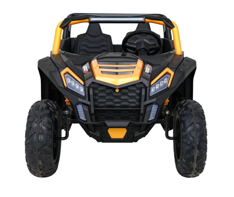 Snažni Trkaći Atv Buggy Za 2 Djece Zlatni + Motor Bez četkica + Gume Na Napuhavanje + Audio Led Buggy Na Akumulator 3