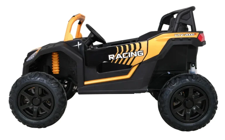 Snažni Trkaći Atv Buggy Za 2 Djece Zlatni + Motor Bez četkica + Gume Na Napuhavanje + Audio Led Buggy Na Akumulator 4