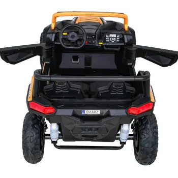 Snažni Trkaći Atv Buggy Za 2 Djece Zlatni + Motor Bez četkica + Gume Na Napuhavanje + Audio Led Buggy Na Akumulator 7