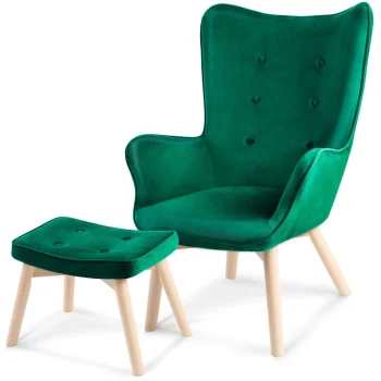 Sofotel Norse Fotelja S Naslonom I Podnožjem, Tamnozelena 9