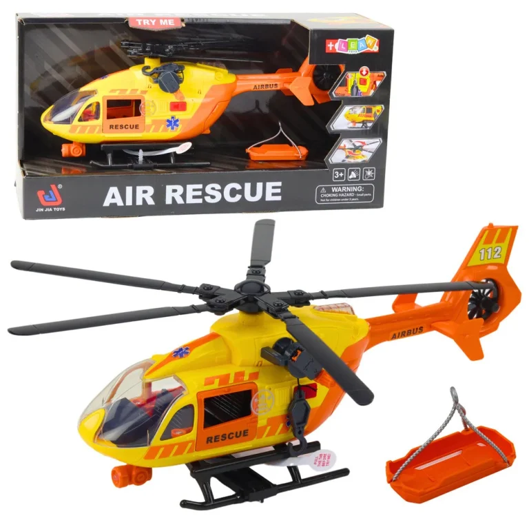 Spašilački Helikopter S Kukom I Nosilima, Svjetla I Zvukovi, Narančasti, 1:12 1