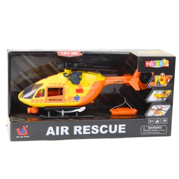 Spašilački Helikopter S Kukom I Nosilima, Svjetla I Zvukovi, Narančasti, 1:12 4