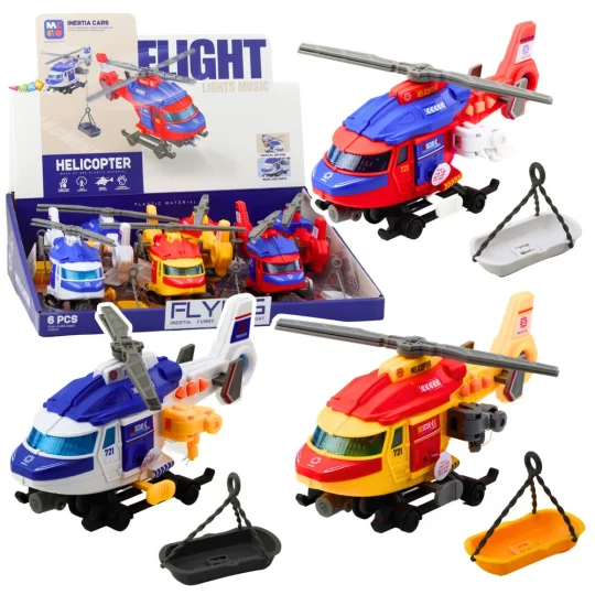 Spasilački Helikopter S Nosilima I Vitlom, Svjetla I Zvuk, 20 Cm 1