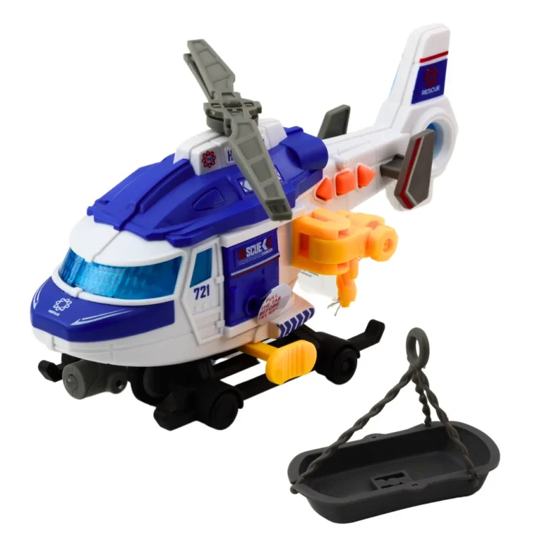 Spasilački Helikopter S Nosilima I Vitlom, Svjetla I Zvuk, 20 Cm 3