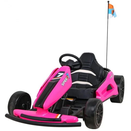 Speed 7 Drift King Go Kart Na Akumulator, Ružičasti Auto Na Akumulator 1
