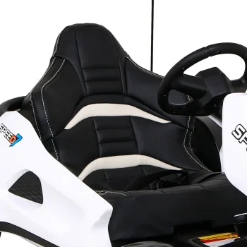 Speed ​​​​7 Drift King Dječji Go Kart Na Baterije, Bijeli + Drift Funkcija + Sportsko, Bijela Auto Na Akumulator 12
