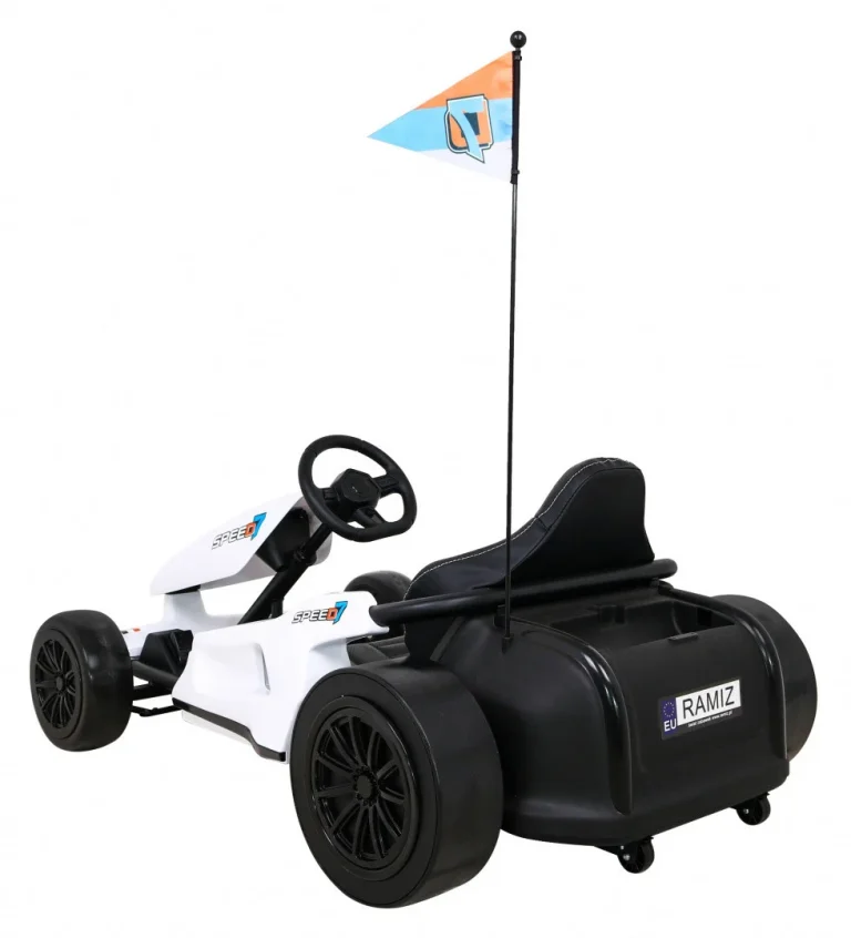 Speed ​​​​7 Drift King Dječji Go Kart Na Baterije, Bijeli + Drift Funkcija + Sportsko, Bijela Auto Na Akumulator 5
