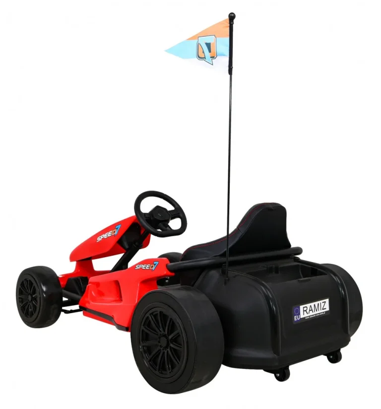 Speed ​​​​7 Drift King Dječji Karting Na Baterije, Crveni + Drift Funkcija + Sportsko, Crvena Auto Na Akumulator 5
