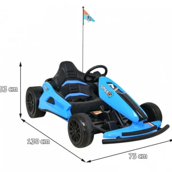 Speed ​​​​7 Drift King Dječji Karting Na Baterije, Plavi + Drift Funkcija + Sportsko Sjedalo, Plava Auto Na Akumulator 2