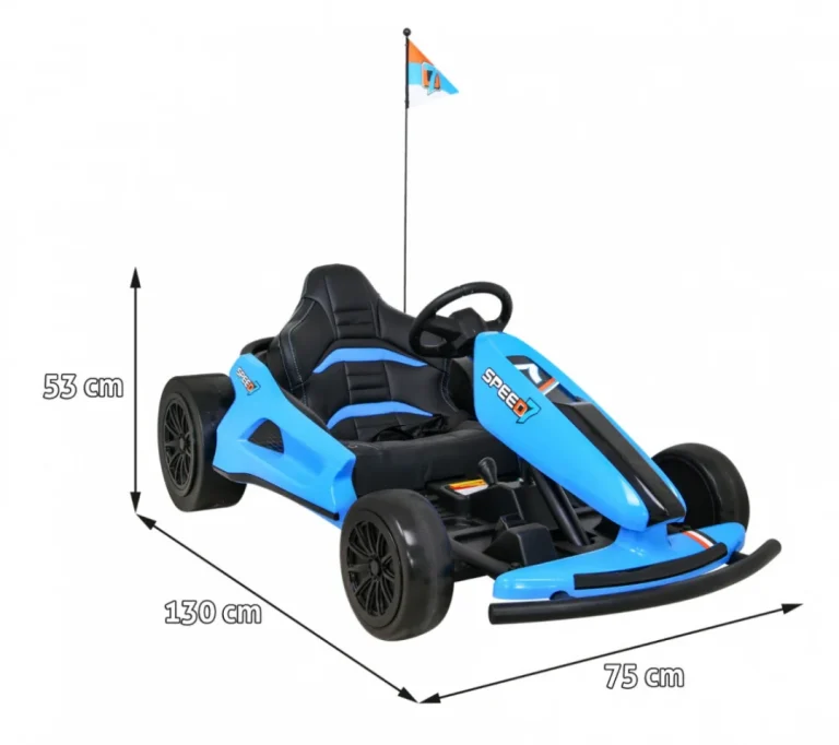 Speed ​​​​7 Drift King Dječji Karting Na Baterije, Plavi + Drift Funkcija + Sportsko Sjedalo, Plava Auto Na Akumulator 2