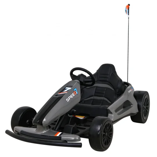 Speed ​​​​7 Drift King Go Kart Na Baterije Za Djecu Sivi + Drift Funkcija + Sportsko Sjedalo + 2 Auto Na Akumulator 1