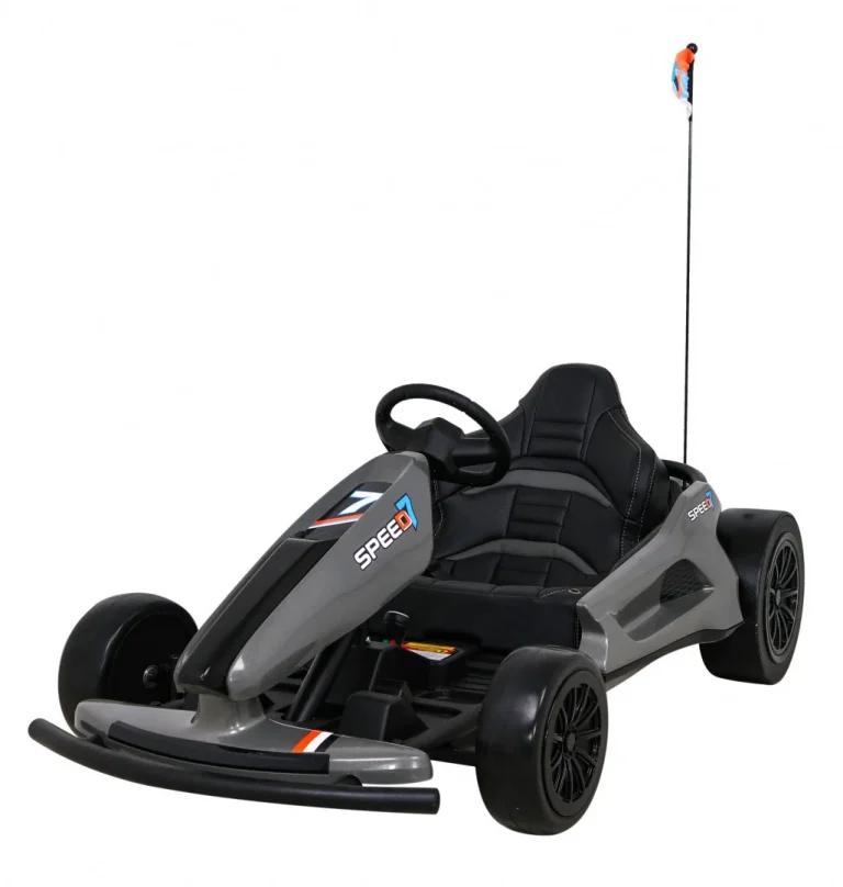 Speed ​​​​7 Drift King Go Kart Na Baterije Za Djecu Sivi + Drift Funkcija + Sportsko Sjedalo + 2 Auto Na Akumulator 1