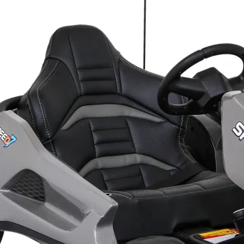 Speed ​​​​7 Drift King Go Kart Na Baterije Za Djecu Sivi + Drift Funkcija + Sportsko Sjedalo + 2 Auto Na Akumulator 12