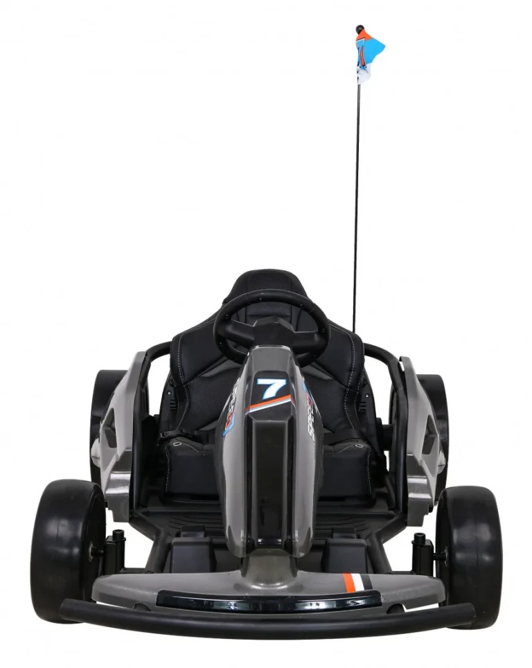 Speed ​​​​7 Drift King Go Kart Na Baterije Za Djecu Sivi + Drift Funkcija + Sportsko Sjedalo + 2 Auto Na Akumulator 3
