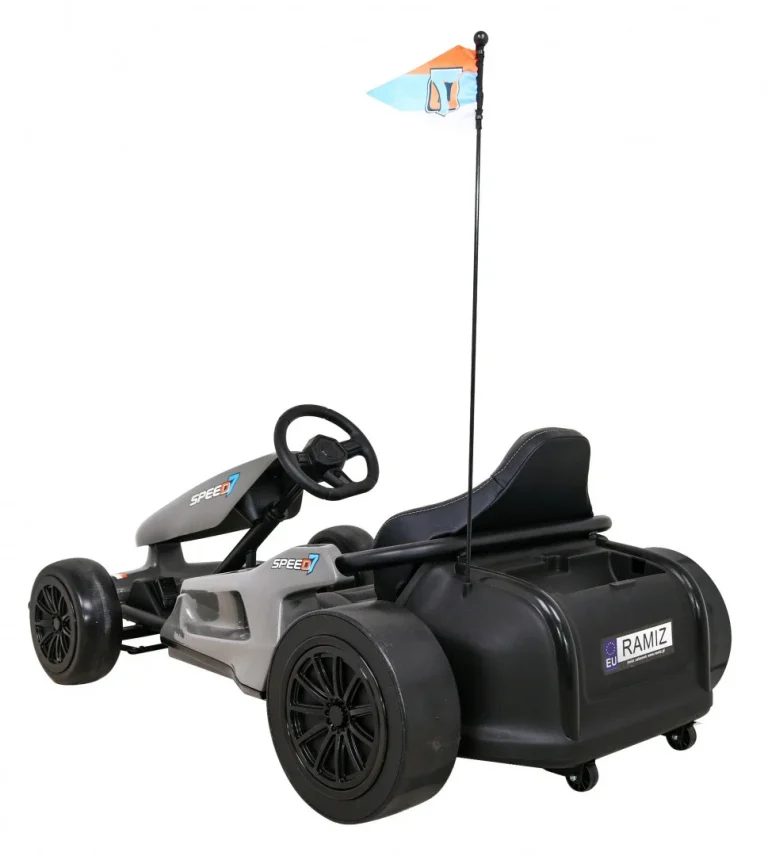 Speed ​​​​7 Drift King Go Kart Na Baterije Za Djecu Sivi + Drift Funkcija + Sportsko Sjedalo + 2 Auto Na Akumulator 5