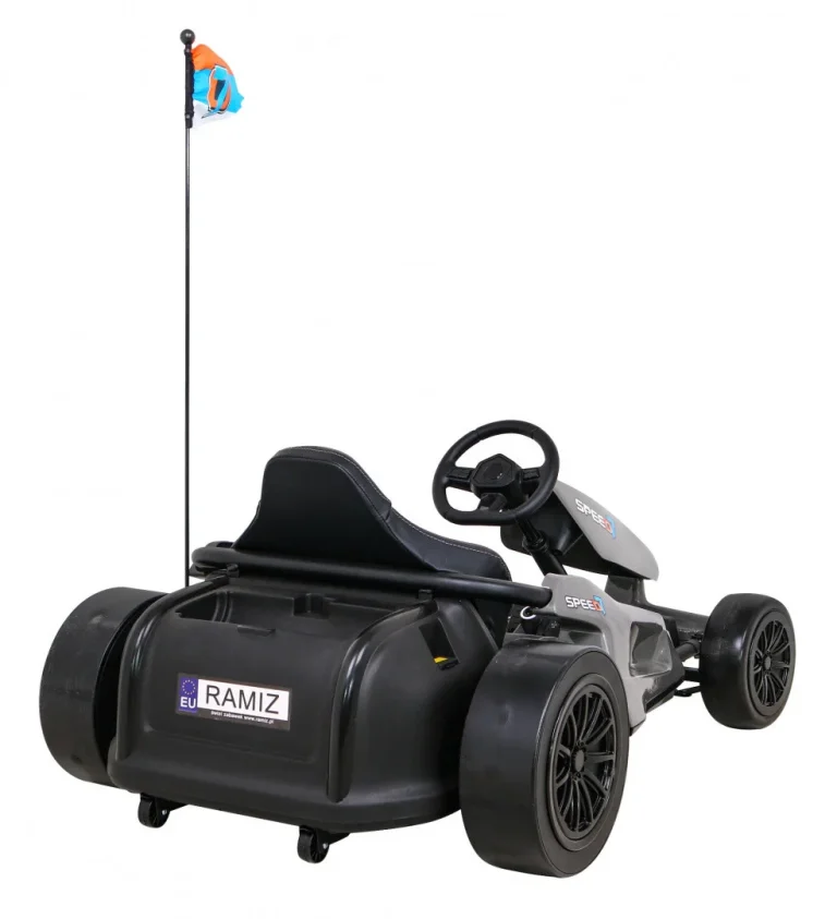 Speed ​​​​7 Drift King Go Kart Na Baterije Za Djecu Sivi + Drift Funkcija + Sportsko Sjedalo + 2 Auto Na Akumulator 8