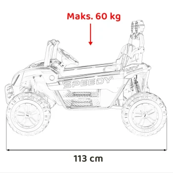 Speedy 4x4 Buggy Na Akumulator, Bijeli 3