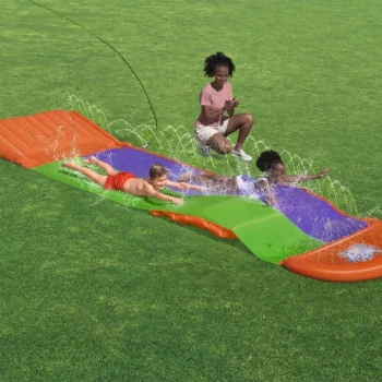 Splashcoaster Vodeni Tobogan Za 2 Djece 3+ Bestway Staza 488 Cm + Prskalice + Rampa 4
