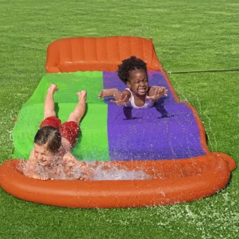 Splashcoaster Vodeni Tobogan Za 2 Djece 3+ Bestway Staza 488 Cm + Prskalice + Rampa 7