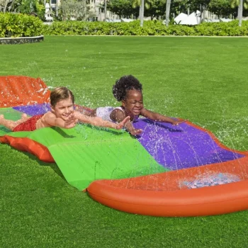 Splashcoaster Vodeni Tobogan Za 2 Djece 3+ Bestway Staza 488 Cm + Prskalice + Rampa 8