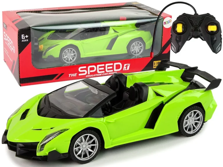 Sportski Auto R/c 1:18 Na Daljinsko, Zeleni 1