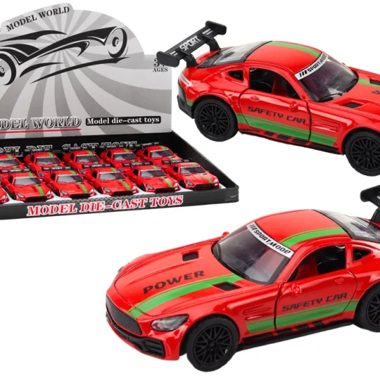Sportski Automobil Automobil 1:32 Akcijska Figura Spojler Metal Crveni Zvuci 1