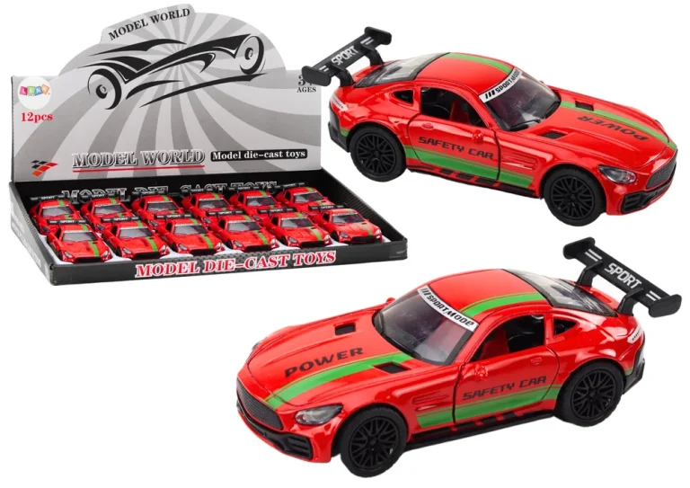 Sportski Automobil Automobil 1:32 Akcijska Figura Spojler Metal Crveni Zvuci 1